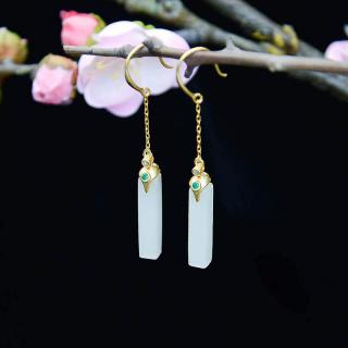 白玉耳环 耳坠 和田玉大额优惠券