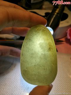 和田玉特色山水牌子料青花糖