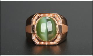xiyuan/惜缘珠宝 玉石翡翠戒指 男款18k