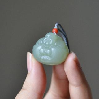 和田玉面包扣玉石耳环耳坠耳饰diy女款搭配14k包金简约个性大气